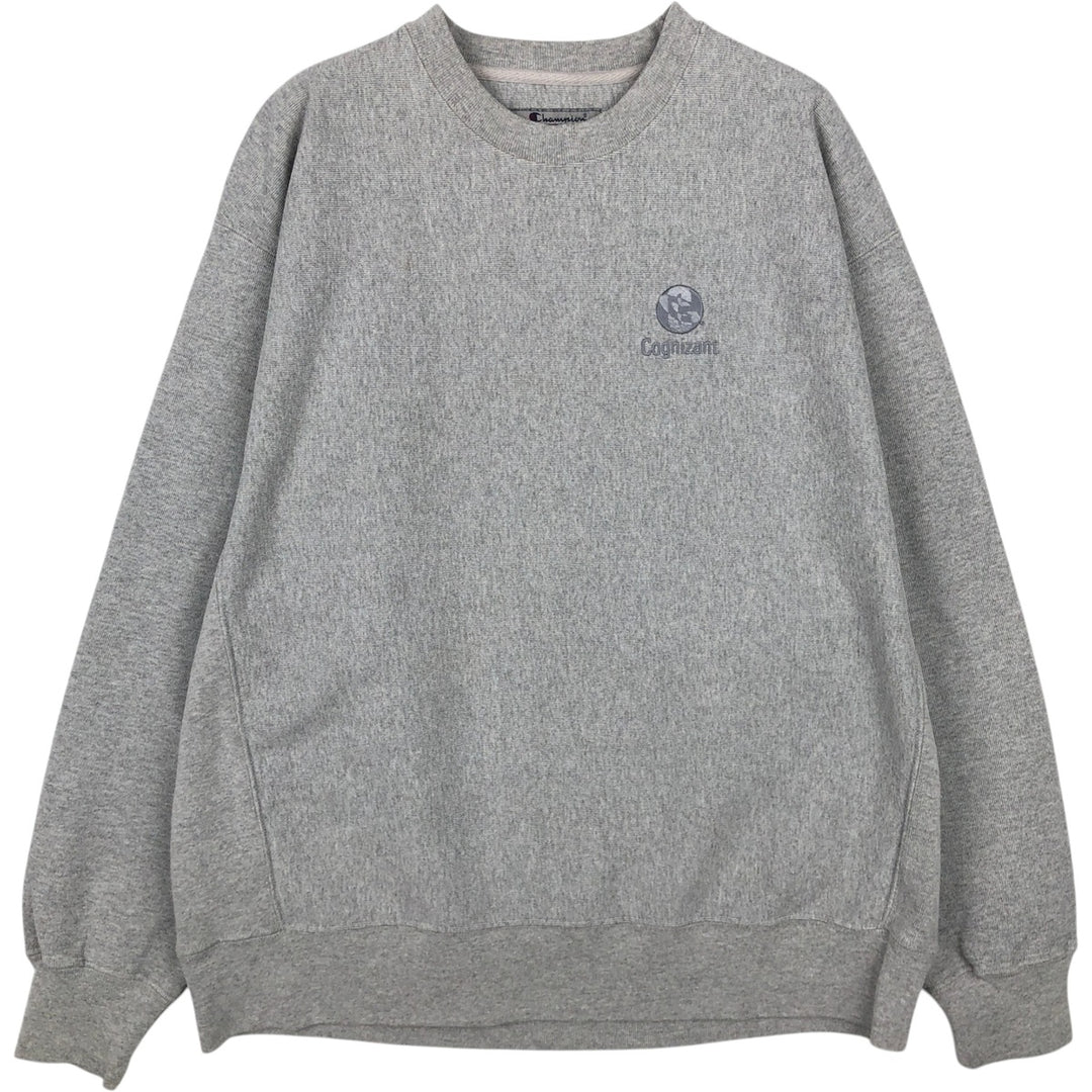 2000'S Champion Original Reverse Weave Advertising Sweatshirt, Men's Size L cotton gray type Vintage Second Hand