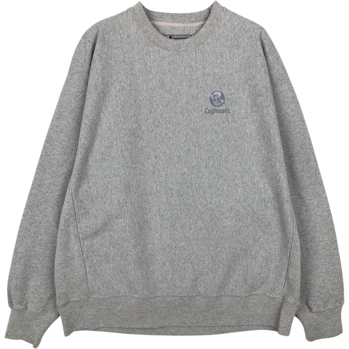 2000'S Champion Original Reverse Weave Advertising Sweatshirt, Men's Size L cotton gray type Vintage Second Hand