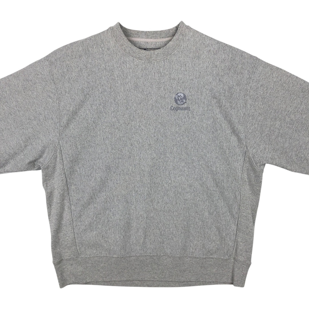 2000'S Champion Original Reverse Weave Advertising Sweatshirt, Men's Size L cotton gray type Vintage Second Hand