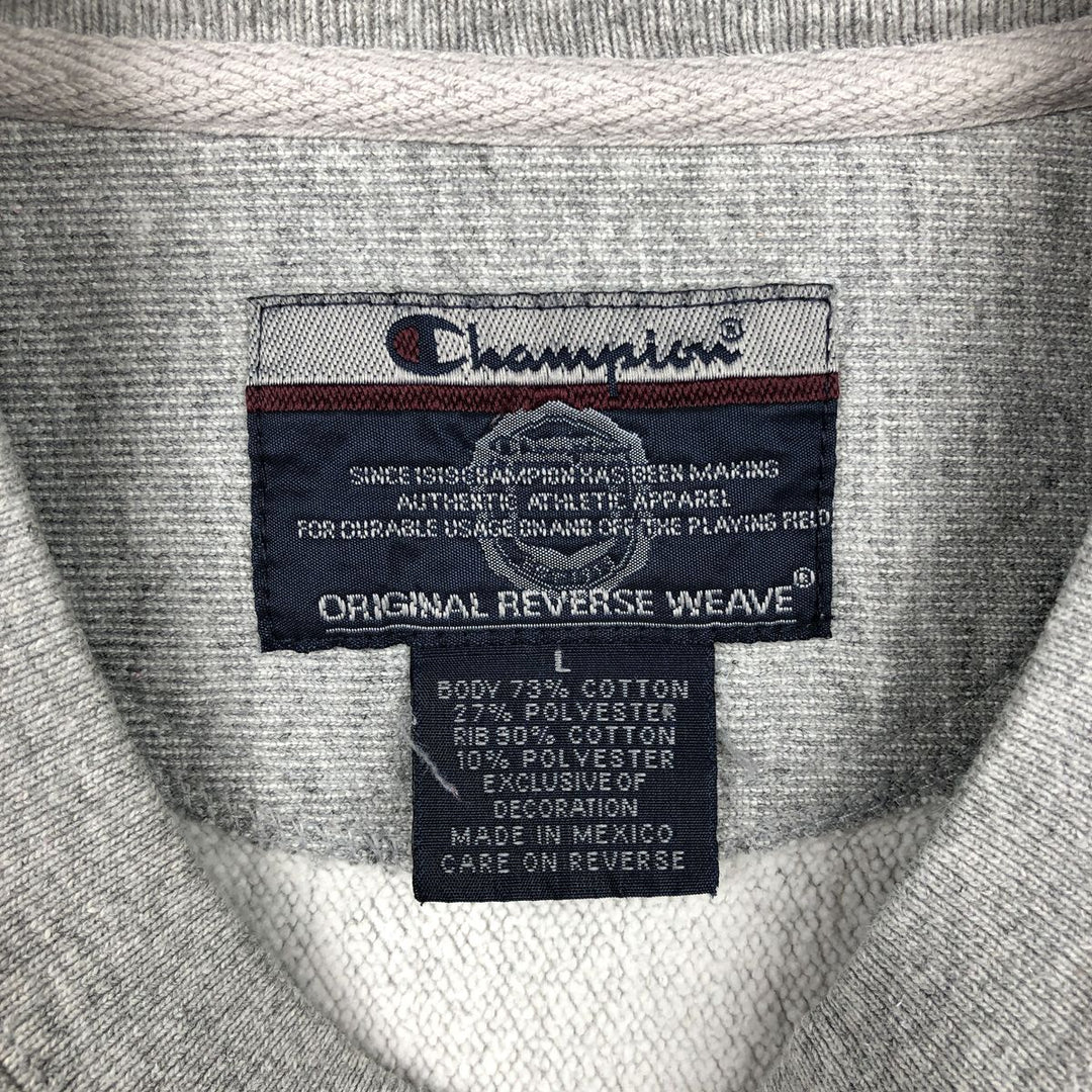 2000'S Champion Original Reverse Weave Advertising Sweatshirt, Men's Size L cotton gray type Vintage Second Hand