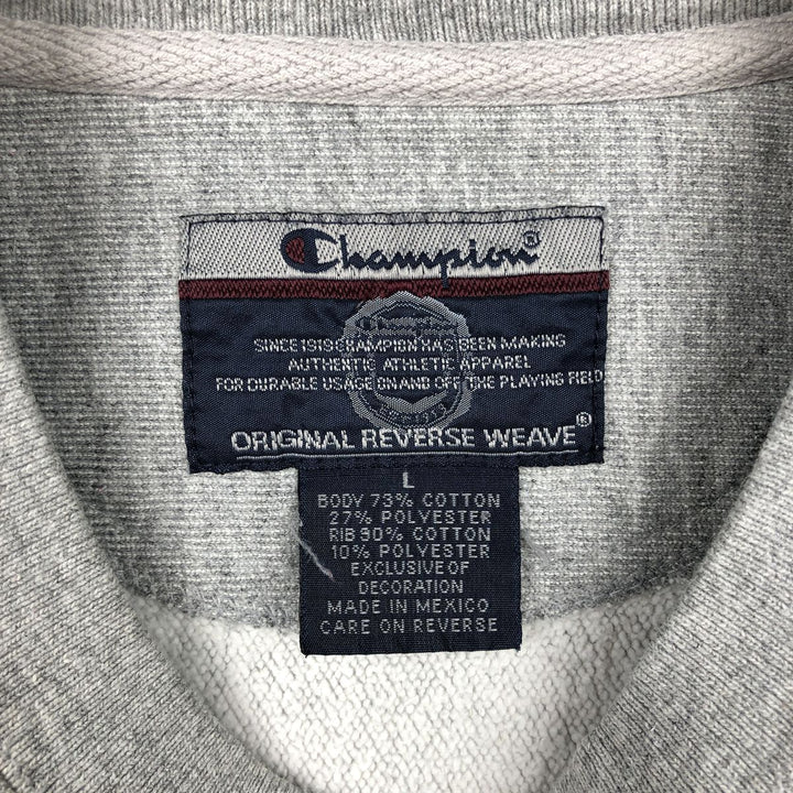 2000'S Champion Original Reverse Weave Advertising Sweatshirt, Men's Size L cotton gray type Vintage Second Hand
