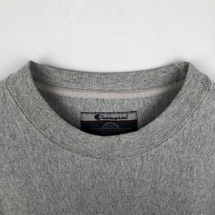 2000'S Champion Original Reverse Weave Advertising Sweatshirt, Men's Size L cotton gray type Vintage Second Hand