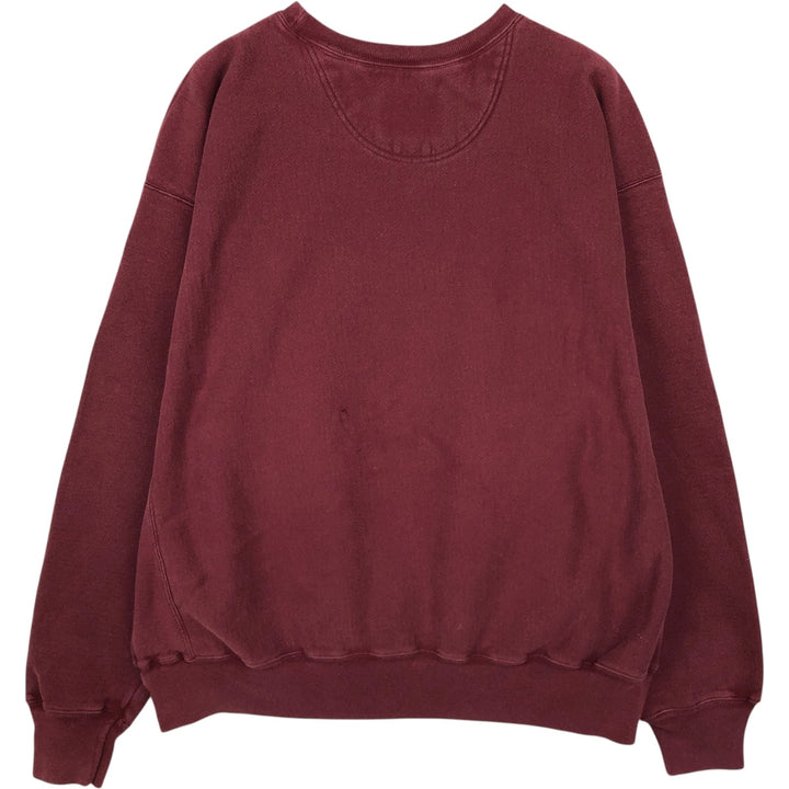 2000'S Champion Premium Reverse Weave Plain Blank Sweatshirt (Men's XXL equivalent) cotton Red type red-purple Vintage Second Hand