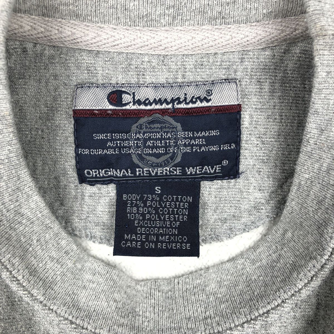 2000'S Champion Original Reverse Weave College Sweatshirt, Men's Size Small cotton gray type Vintage Second Hand