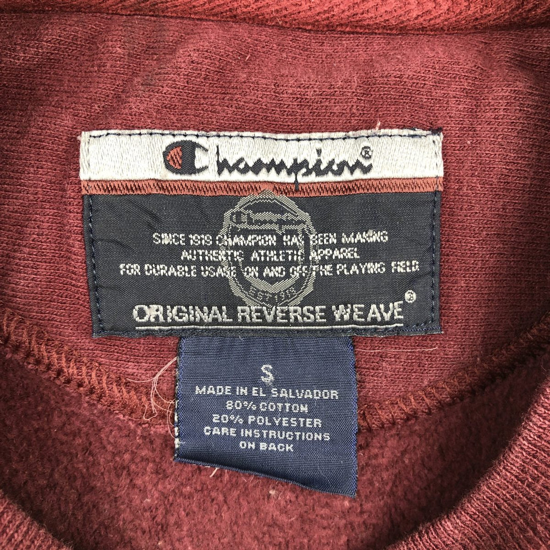 2000'S Champion Original Reverse Weave College Sweatshirt, Men's Size Small cotton Red type red-purple Vintage Second Hand