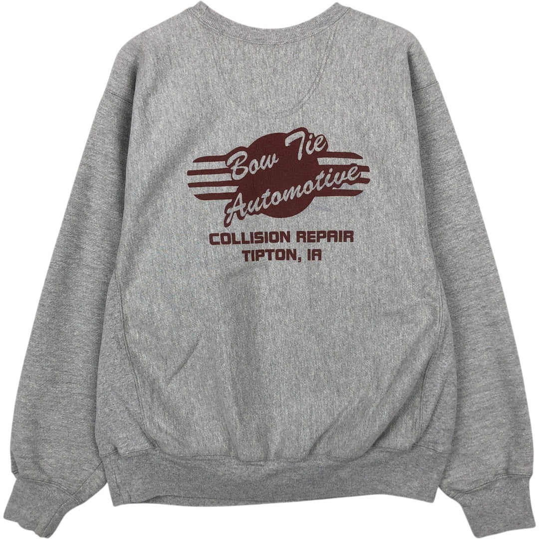 2000'S Champion Premium Reverse Weave Printed Sweatshirt, Men's Size Medium cotton gray type Vintage Second Hand