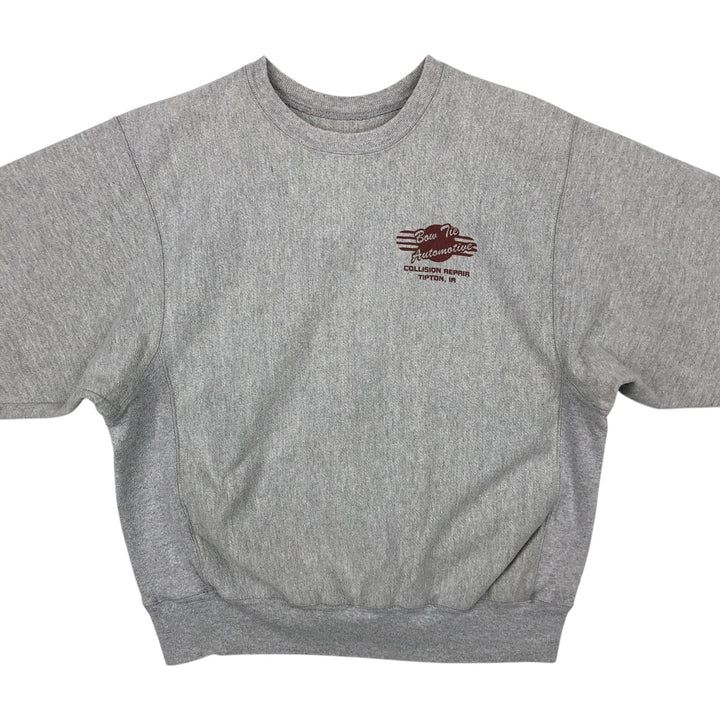 2000'S Champion Premium Reverse Weave Printed Sweatshirt, Men's Size Medium cotton gray type Vintage Second Hand