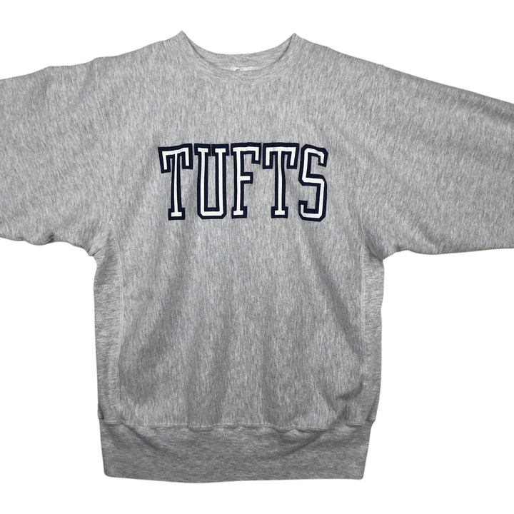 90'S Champion Reverse Weave Embroidered Tag College Sweatshirt, Men's XL (approx.), Vintage cotton gray type Vintage Second Hand