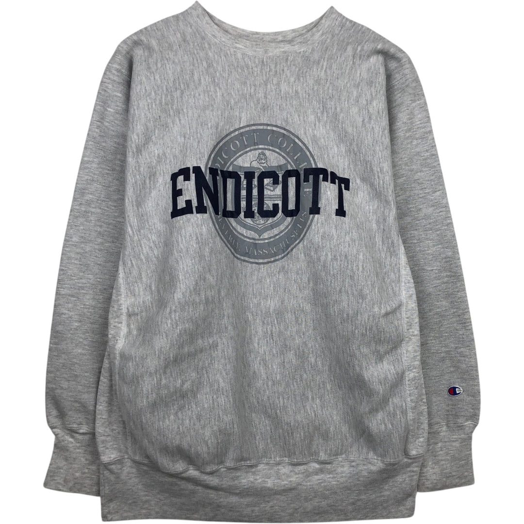 90'S Champion Reverse Weave Embroidered Tag College Sweatshirt, Men's XXL (approx.), Vintage cotton gray type Vintage Second Hand