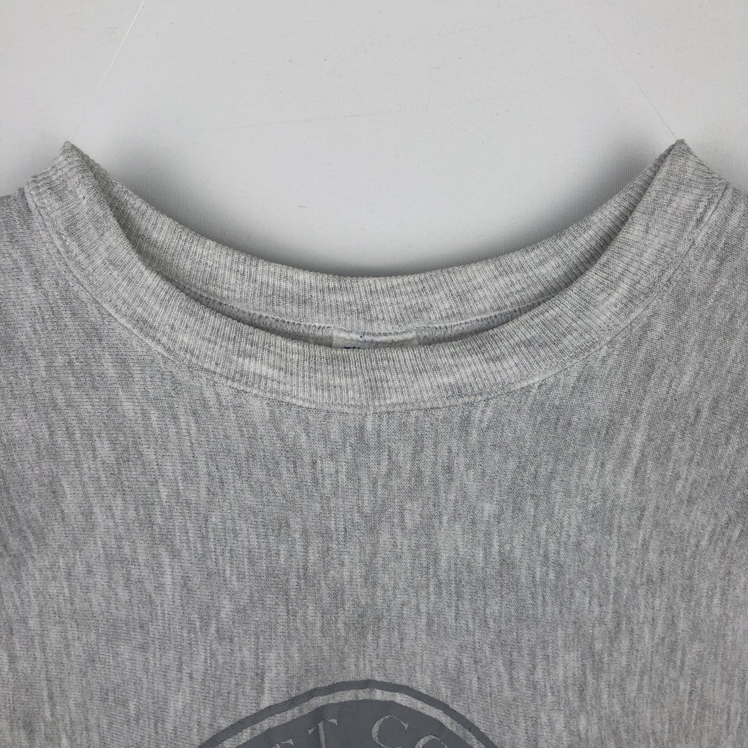 90'S Champion Reverse Weave Embroidered Tag College Sweatshirt, Men's XXL (approx.), Vintage cotton gray type Vintage Second Hand