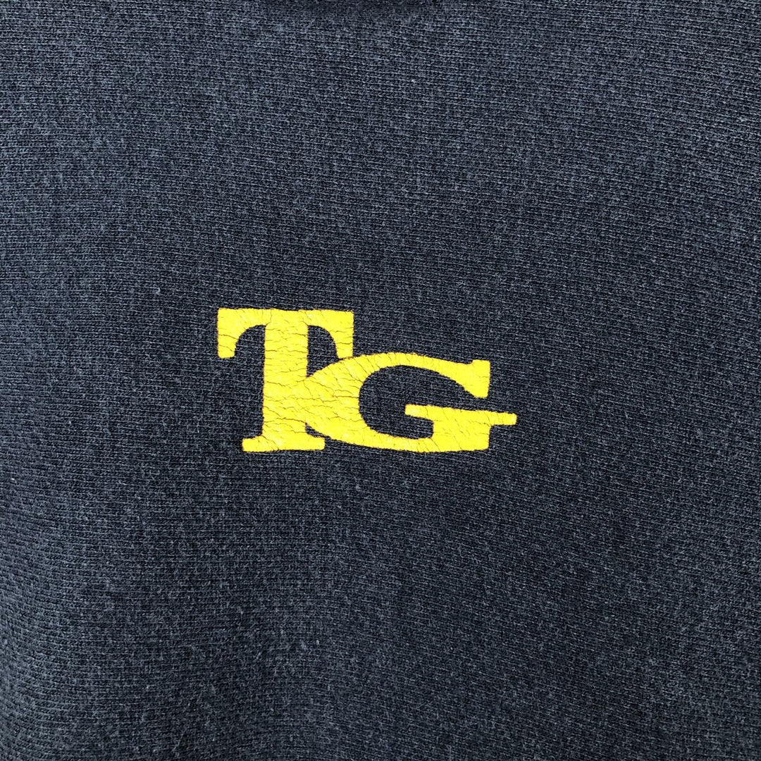 90'S Champion Reverse Weave Embroidered Tag College Sweatshirt Trainer Men's XL Vintage cotton navy blue type Vintage Second Hand