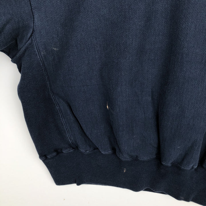 90'S Champion Reverse Weave Embroidered Tag College Sweatshirt Trainer Men's Size L Vintage cotton navy blue type Vintage Second Hand