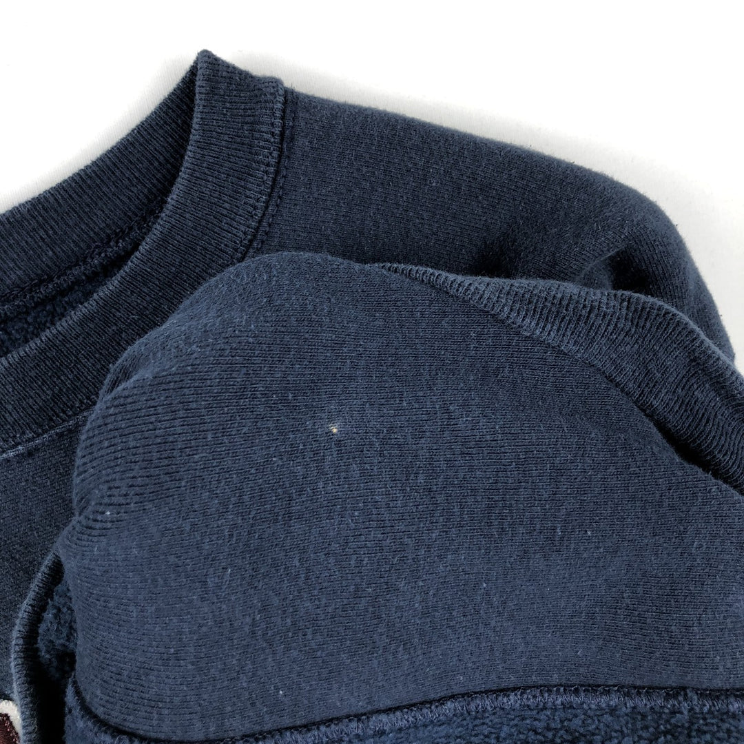 90'S Champion Reverse Weave Embroidered Tag College Sweatshirt Trainer Men's Size L Vintage cotton navy blue type Vintage Second Hand
