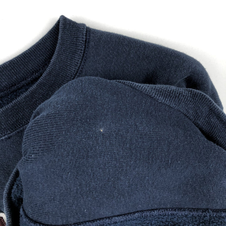90'S Champion Reverse Weave Embroidered Tag College Sweatshirt Trainer Men's Size L Vintage cotton navy blue type Vintage Second Hand