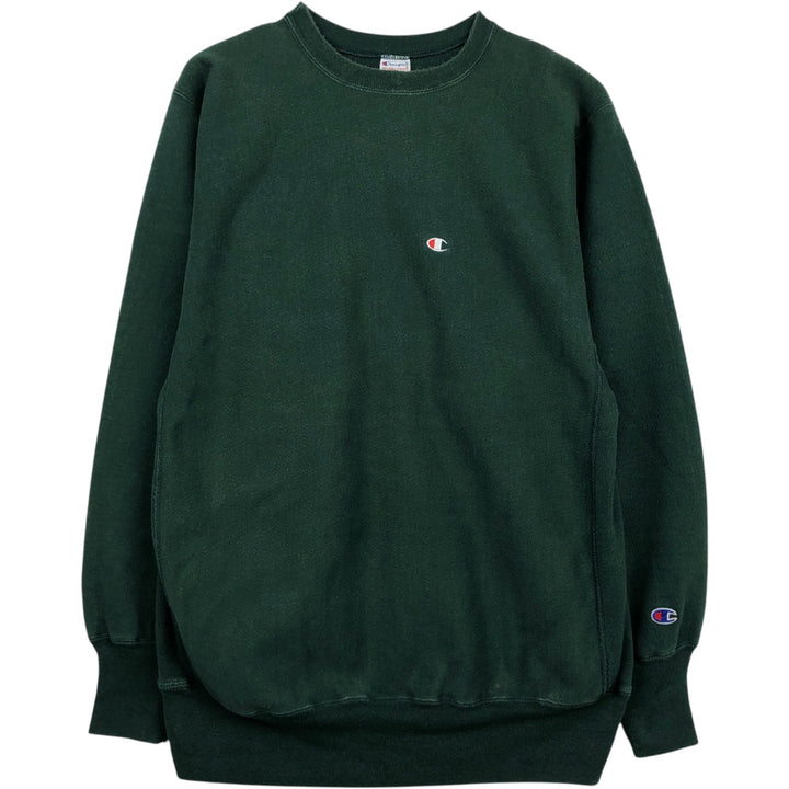 90'S Champion Reverse Weave One-Point Logo Sweatshirt, Men's XXL Equivalent, Vintage cotton green type Vintage Second Hand