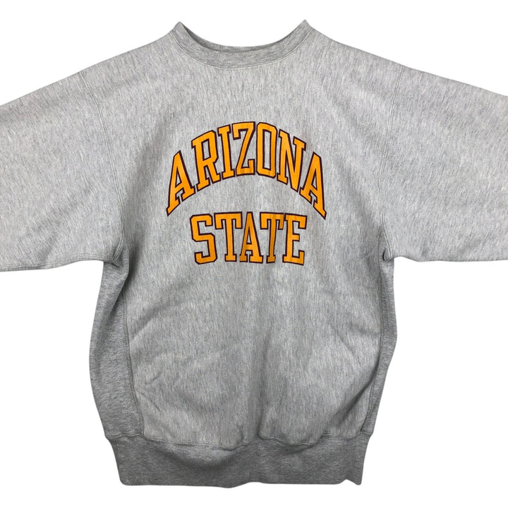 90'S Champion Reverse Weave Embroidered Tag College Sweatshirt Trainer Made in USA Men's XXL Vintage cotton gray type Vintage Second Hand