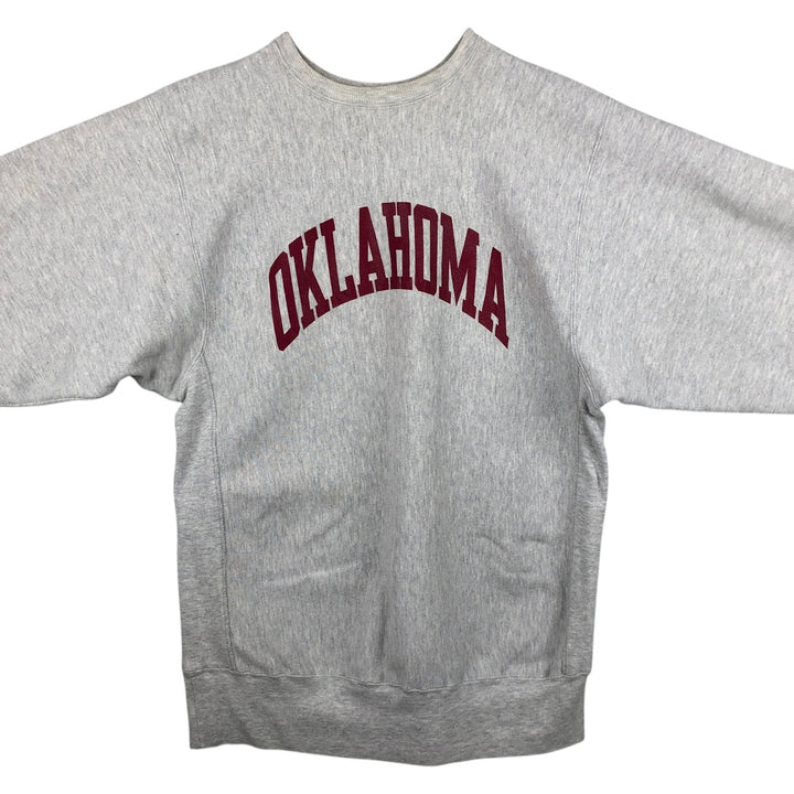 90'S Champion Reverse Weave Embroidered Tag College Sweatshirt Trainer Made in USA Men's XXL Vintage cotton gray type Vintage Second Hand