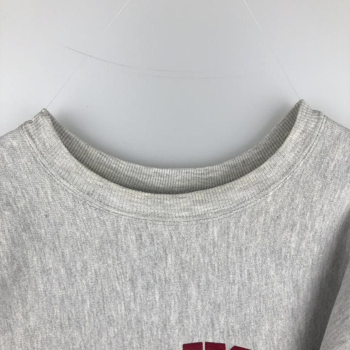 90'S Champion Reverse Weave Embroidered Tag College Sweatshirt Trainer Made in USA Men's XXL Vintage cotton gray type Vintage Second Hand