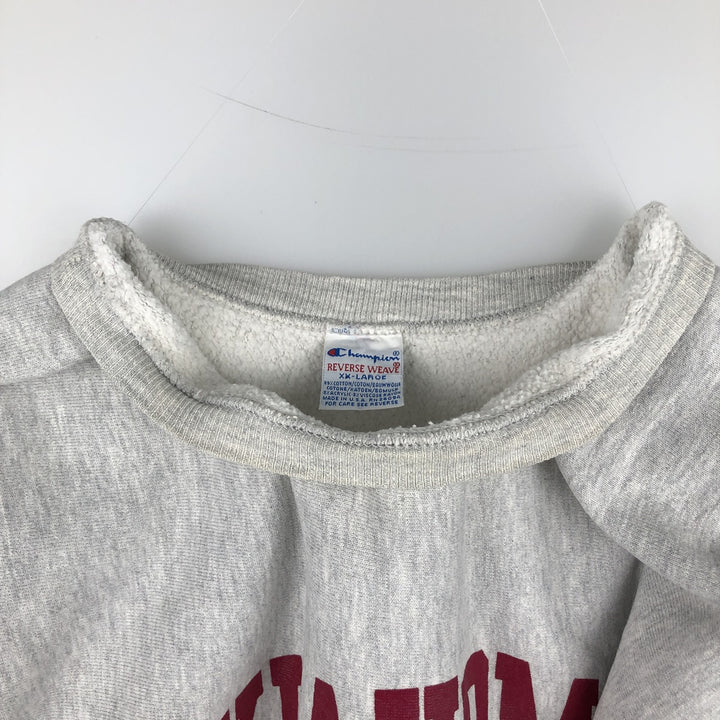 90'S Champion Reverse Weave Embroidered Tag College Sweatshirt Trainer Made in USA Men's XXL Vintage cotton gray type Vintage Second Hand