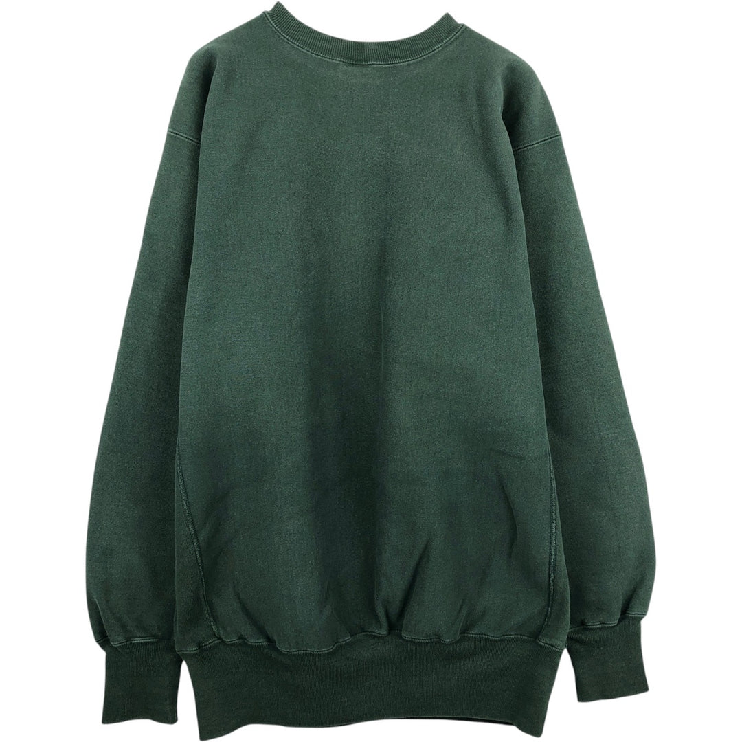 90'S Champion Reverse Weave Embroidered Tag College Sweatshirt Trainer Made in USA Men's XXL Vintage cotton Green type dark green Vintage Second Hand