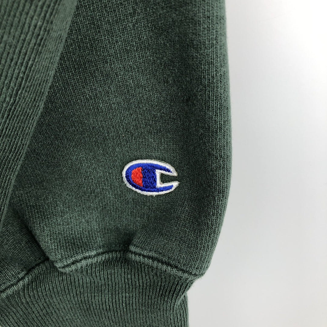 90'S Champion Reverse Weave Embroidered Tag College Sweatshirt Trainer Made in USA Men's XXL Vintage cotton Green type dark green Vintage Second Hand