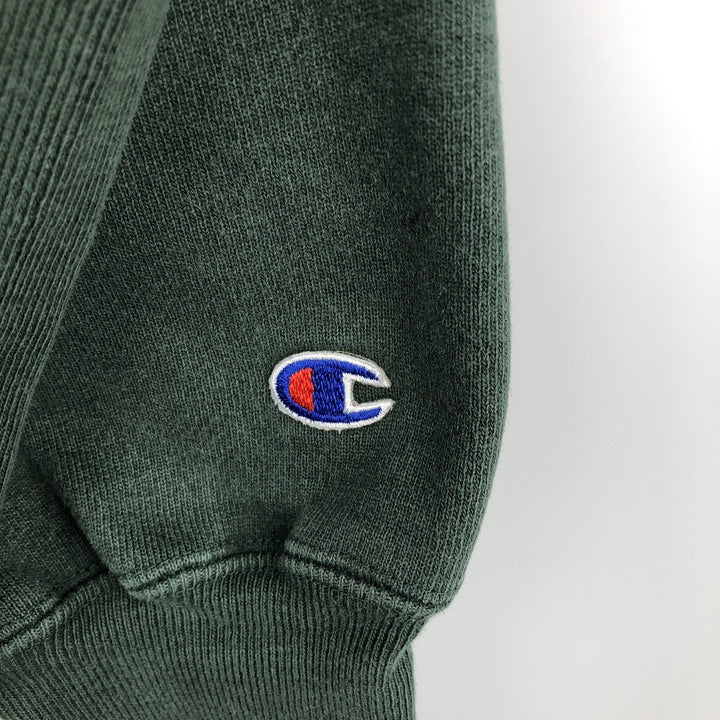 90'S Champion Reverse Weave Embroidered Tag College Sweatshirt Trainer Made in USA Men's XXL Vintage cotton Green type dark green Vintage Second Hand
