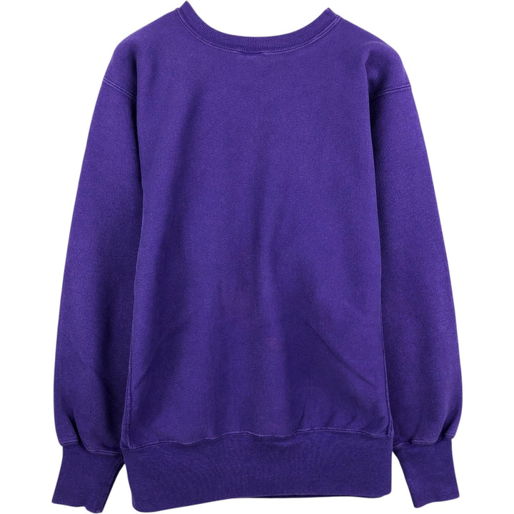 90'S Champion Reverse Weave Embroidered Tag College Sweatshirt Trainer Made in USA Men's L Vintage cotton purple type Vintage Second Hand
