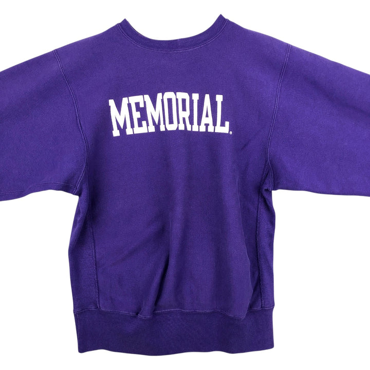 90'S Champion Reverse Weave Embroidered Tag College Sweatshirt Trainer Made in USA Men's L Vintage cotton purple type Vintage Second Hand