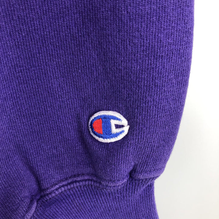 90'S Champion Reverse Weave Embroidered Tag College Sweatshirt Trainer Made in USA Men's L Vintage cotton purple type Vintage Second Hand