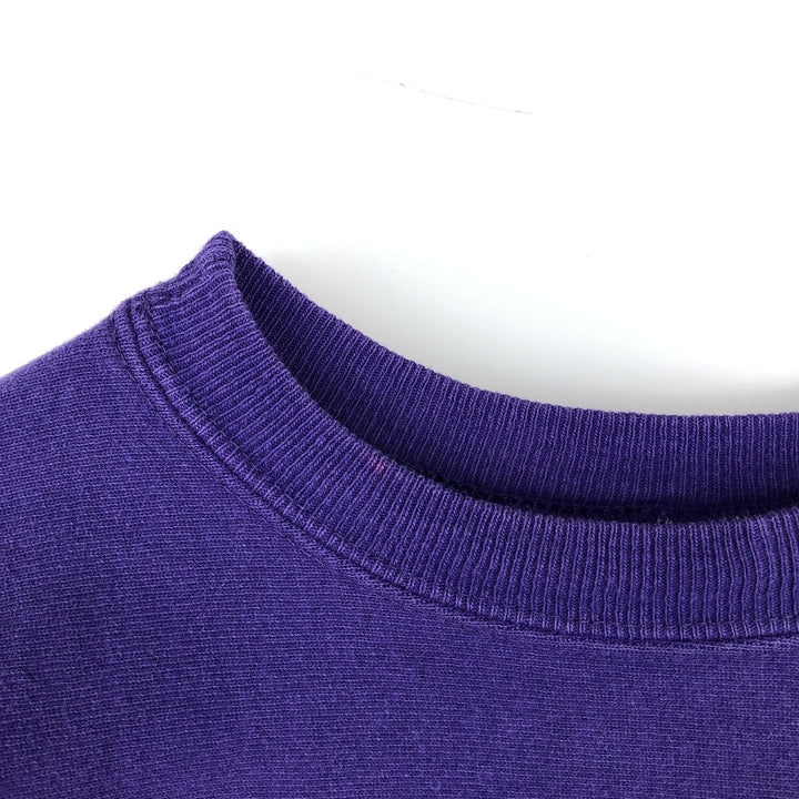 90'S Champion Reverse Weave Embroidered Tag College Sweatshirt Trainer Made in USA Men's L Vintage cotton purple type Vintage Second Hand