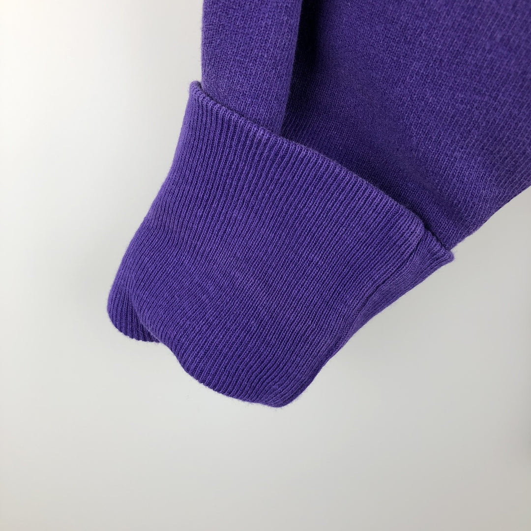 90'S Champion Reverse Weave Embroidered Tag College Sweatshirt Trainer Made in USA Men's L Vintage cotton purple type Vintage Second Hand