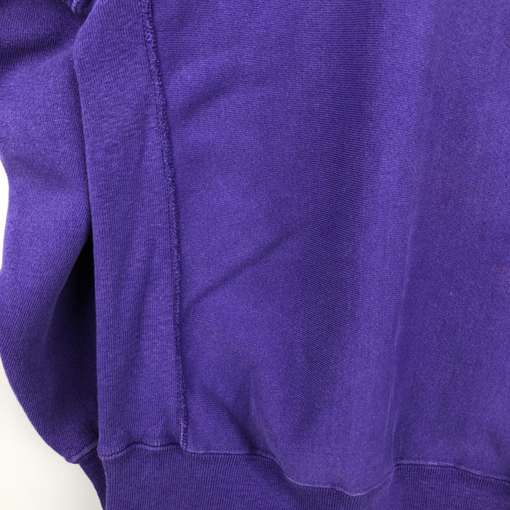 90'S Champion Reverse Weave Embroidered Tag College Sweatshirt Trainer Made in USA Men's L Vintage cotton purple type Vintage Second Hand