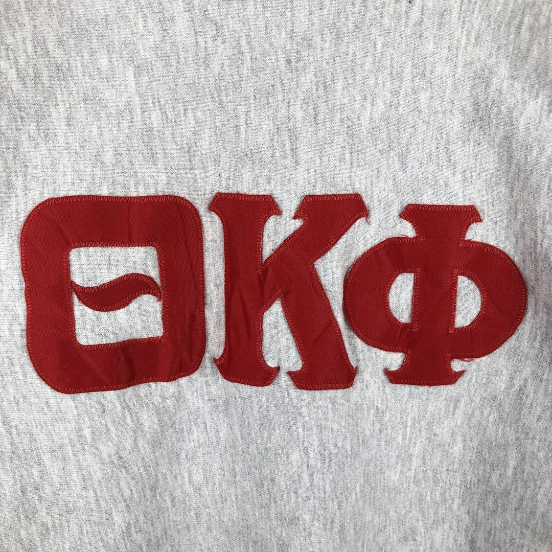 90'S Champion Reverse Weave Embroidered Tag College Sweatshirt Trainer Made in USA Men's L Vintage cotton gray type Vintage Second Hand