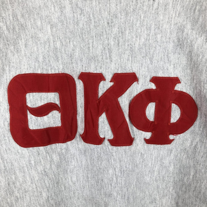 90'S Champion Reverse Weave Embroidered Tag College Sweatshirt Trainer Made in USA Men's L Vintage cotton gray type Vintage Second Hand
