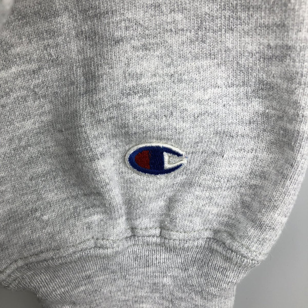90'S Champion Reverse Weave Embroidered Tag College Sweatshirt Trainer Made in USA Men's L Vintage cotton gray type Vintage Second Hand