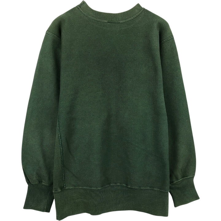 90'S Champion Reverse Weave Embroidered Tag College Sweatshirt Trainer Made in USA Men's L Vintage cotton Green type dark green Vintage Second Hand