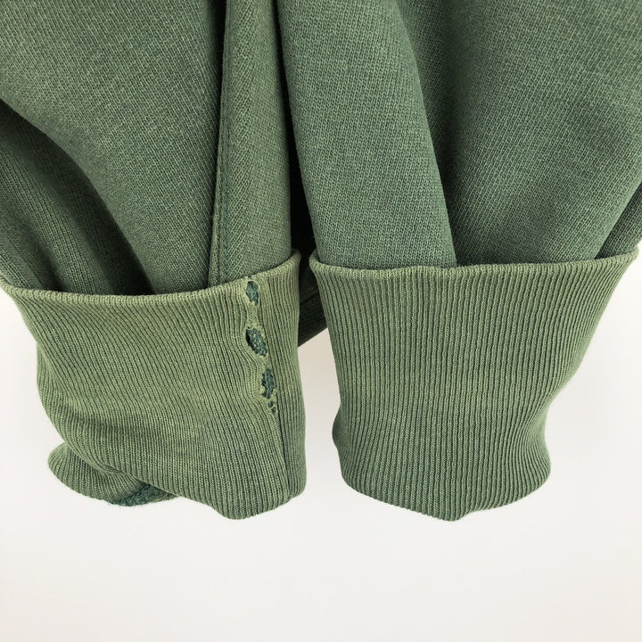 90'S Champion Reverse Weave Embroidered Tag College Sweatshirt Trainer Made in USA Men's L Vintage cotton Green type dark green Vintage Second Hand