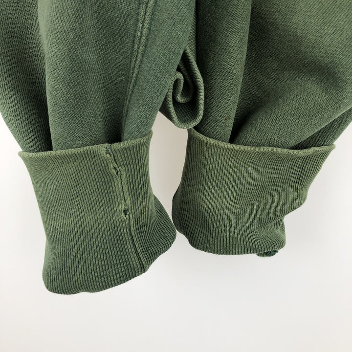 90'S Champion Reverse Weave Embroidered Tag College Sweatshirt Trainer Made in USA Men's L Vintage cotton Green type dark green Vintage Second Hand