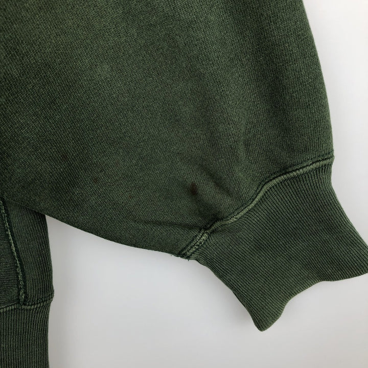 90'S Champion Reverse Weave Embroidered Tag College Sweatshirt Trainer Made in USA Men's L Vintage cotton Green type dark green Vintage Second Hand