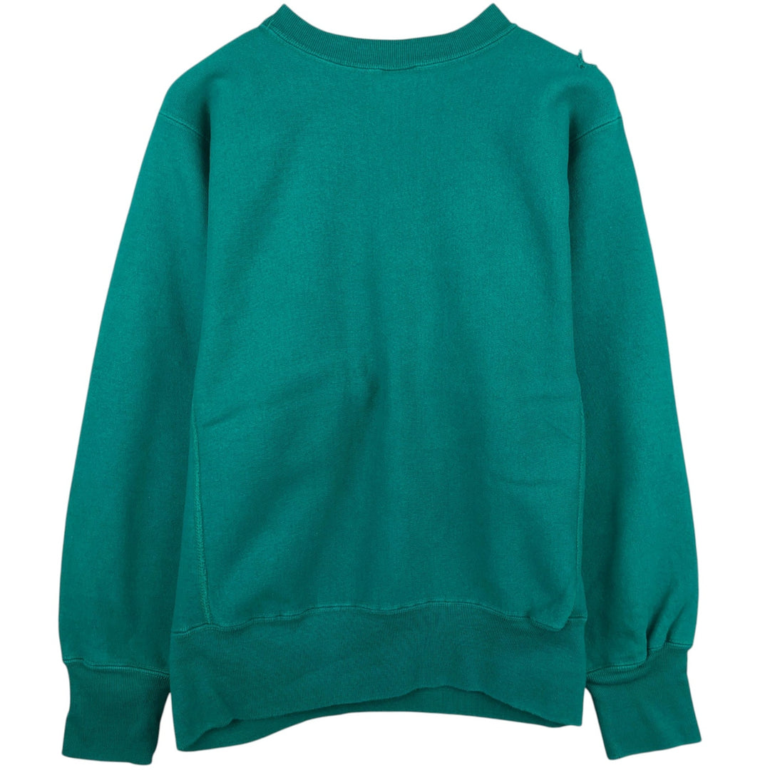 90'S Champion Reverse Weave Embroidered Tag Print Sweatshirt, Made in USA, Men's Size M (Equivalent), Vintage cotton green type Vintage Second Hand