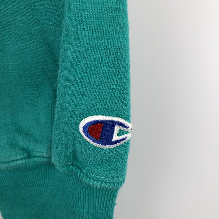 90'S Champion Reverse Weave Embroidered Tag Print Sweatshirt, Made in USA, Men's Size M (Equivalent), Vintage cotton green type Vintage Second Hand