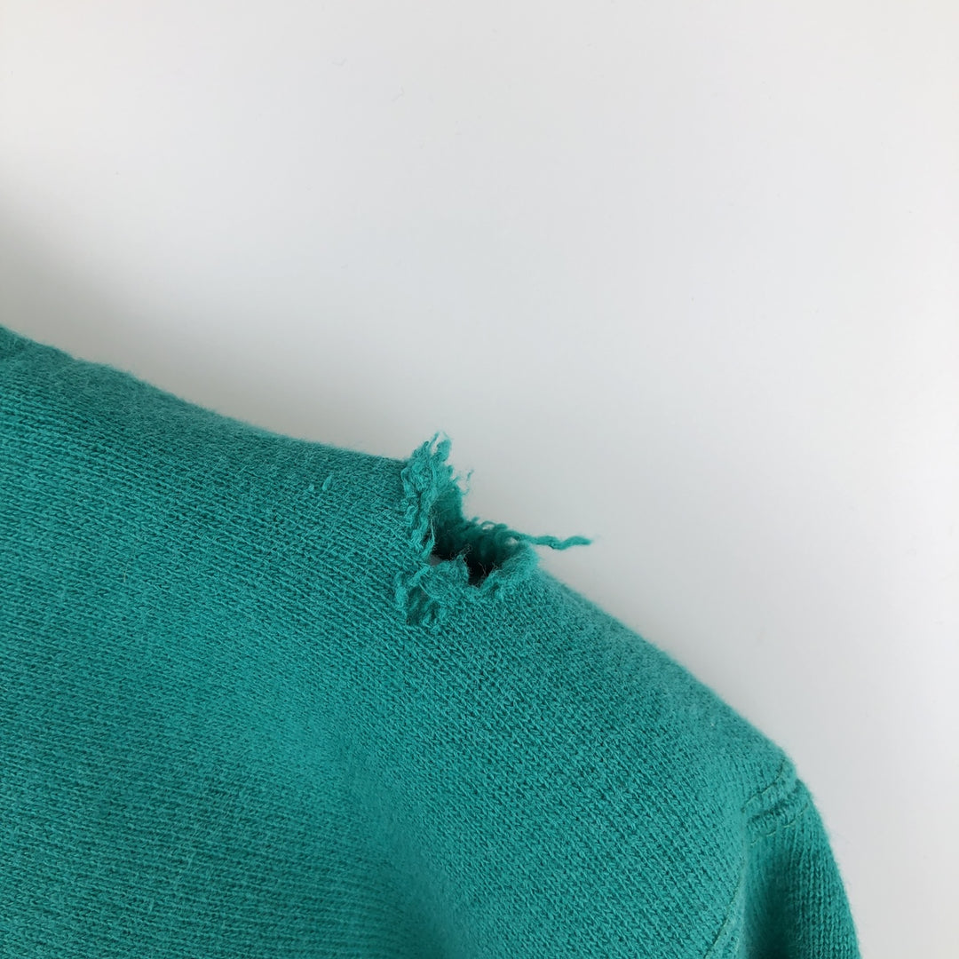 90'S Champion Reverse Weave Embroidered Tag Print Sweatshirt, Made in USA, Men's Size M (Equivalent), Vintage cotton green type Vintage Second Hand