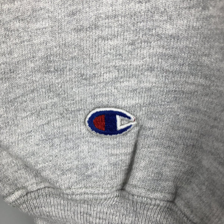 90'S Champion Reverse Weave Embroidered Tag College Sweatshirt Trainer Made in USA Men's L Vintage cotton gray type Vintage Second Hand