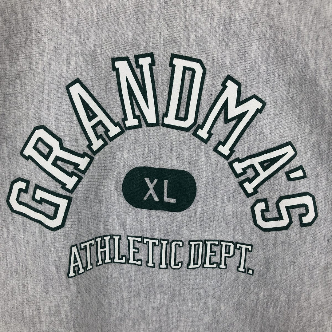 90'S Champion Reverse Weave Embroidered Tag Printed Sweatshirt Trainer Made in USA Men's XL Vintage cotton gray type Vintage Second Hand