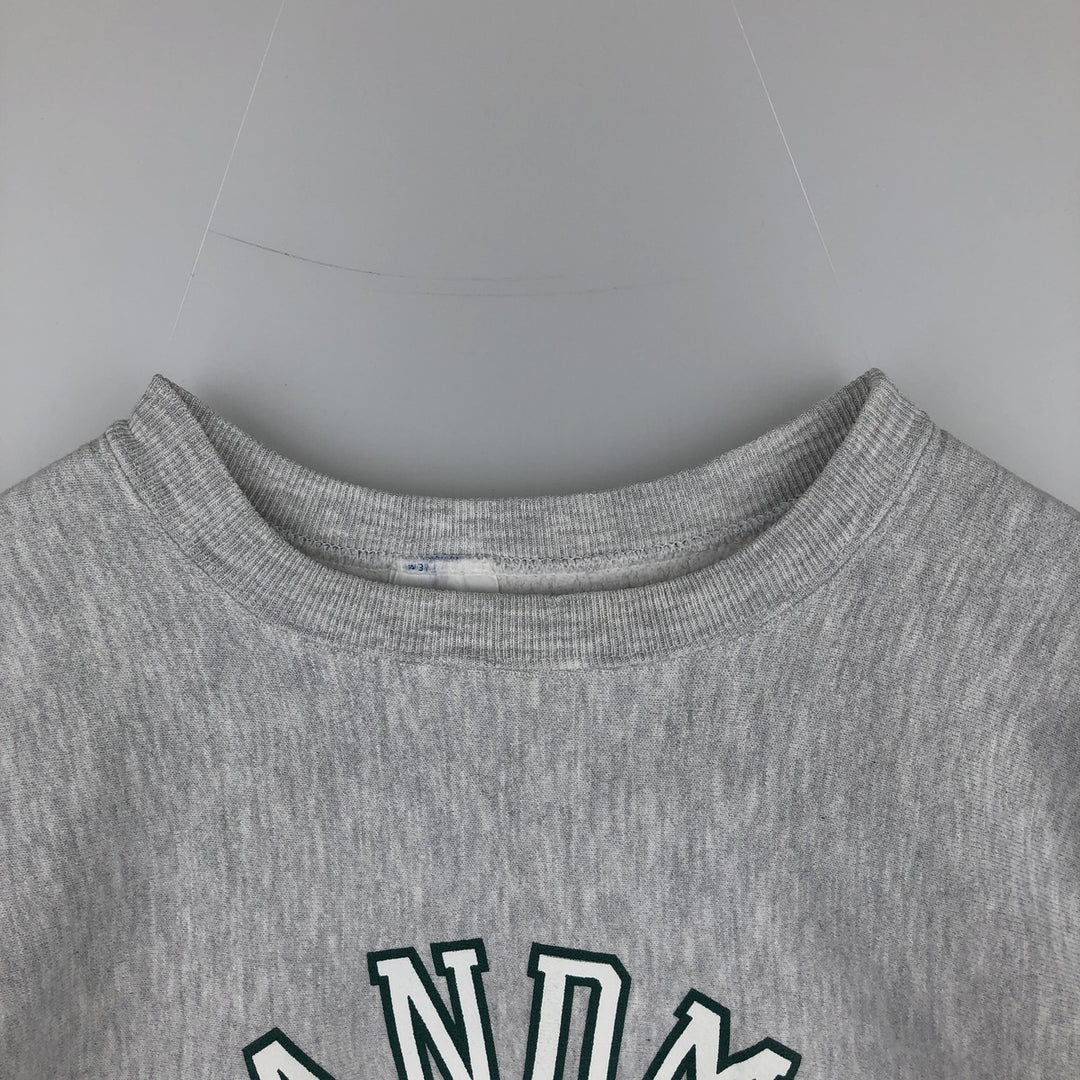 90'S Champion Reverse Weave Embroidered Tag Printed Sweatshirt Trainer Made in USA Men's XL Vintage cotton gray type Vintage Second Hand