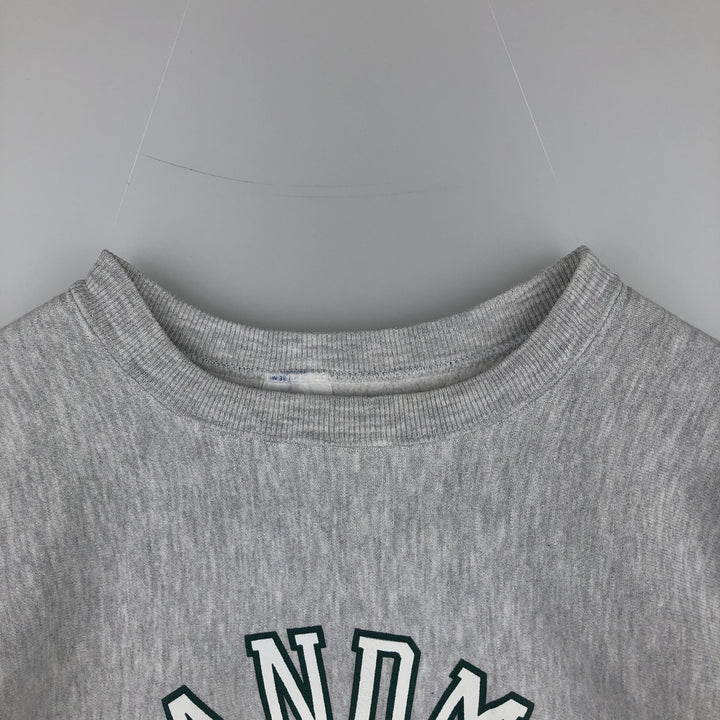 90'S Champion Reverse Weave Embroidered Tag Printed Sweatshirt Trainer Made in USA Men's XL Vintage cotton gray type Vintage Second Hand