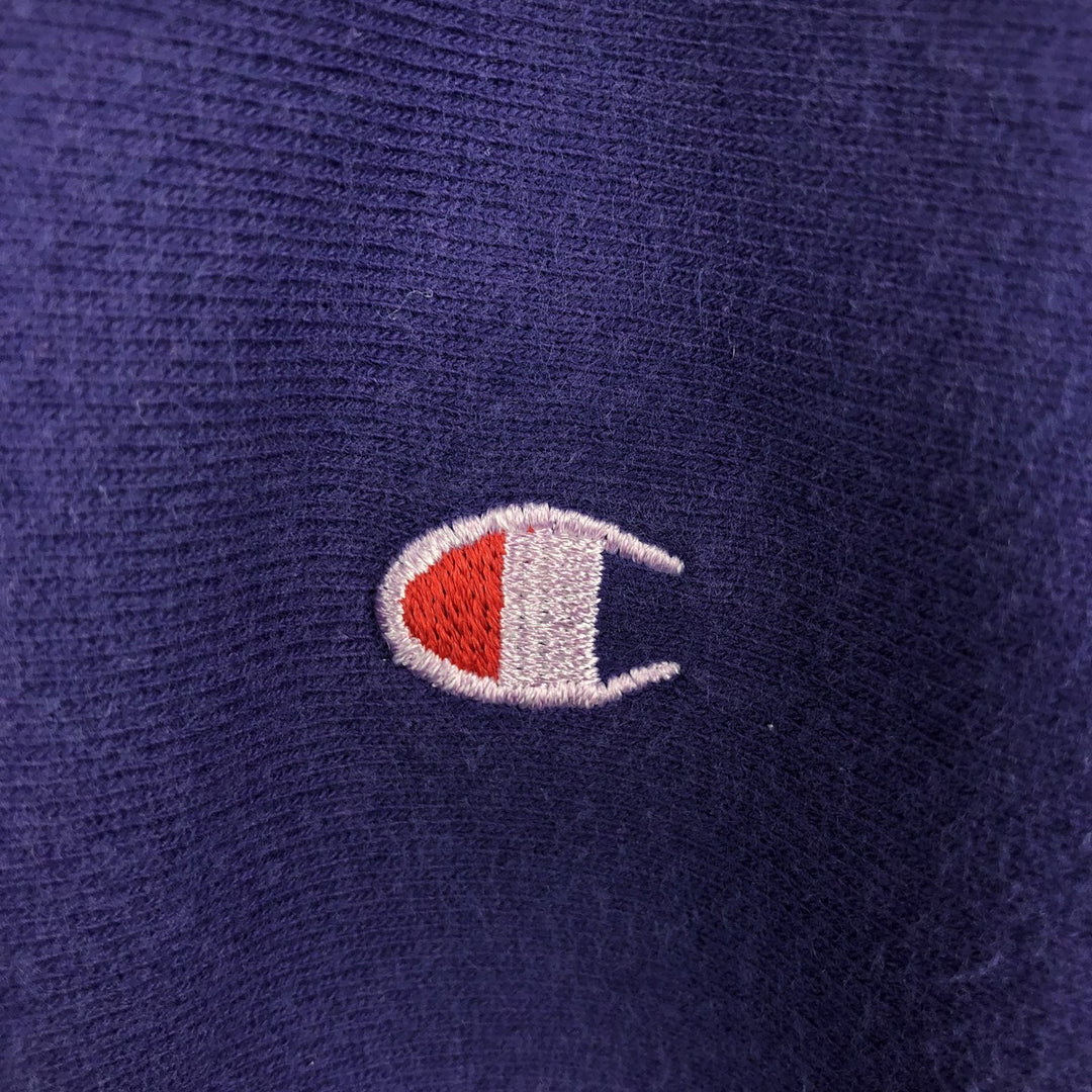 90'S Champion Reverse Weave Embroidered Tag One Point Logo Sweatshirt Trainer Made in USA Men's XL cotton purple type Vintage Second Hand