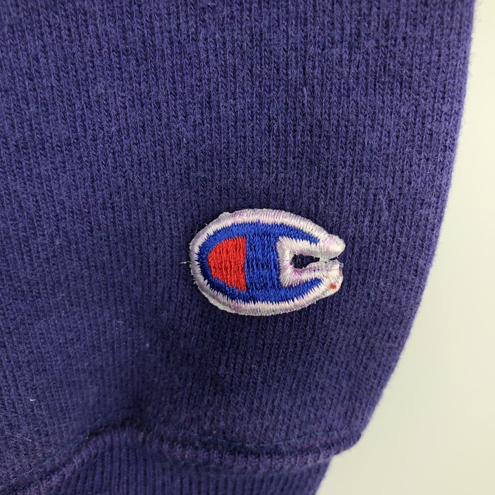 90'S Champion Reverse Weave Embroidered Tag One Point Logo Sweatshirt Trainer Made in USA Men's XL cotton purple type Vintage Second Hand