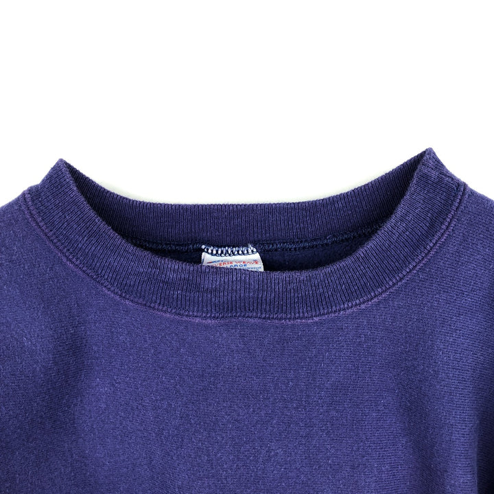 90'S Champion Reverse Weave Embroidered Tag One Point Logo Sweatshirt Trainer Made in USA Men's XL cotton purple type Vintage Second Hand