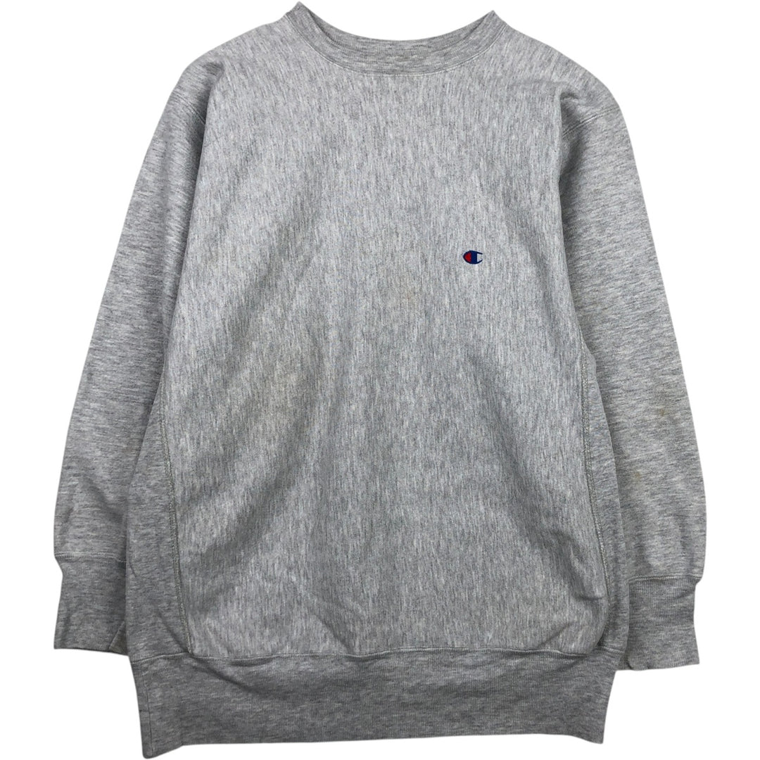 90'S Champion Reverse Weave One-Point Logo Sweatshirt, Made in USA, Men's XXL equivalent, Vintage cotton gray type Vintage Second Hand